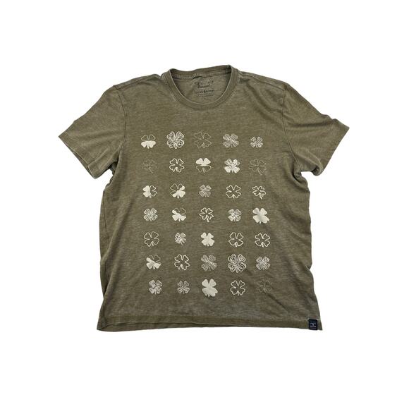 Lucky Brand - Gayle Four Leaf Clover Venice Burnout Tee in Brown - Picture 1 of 3